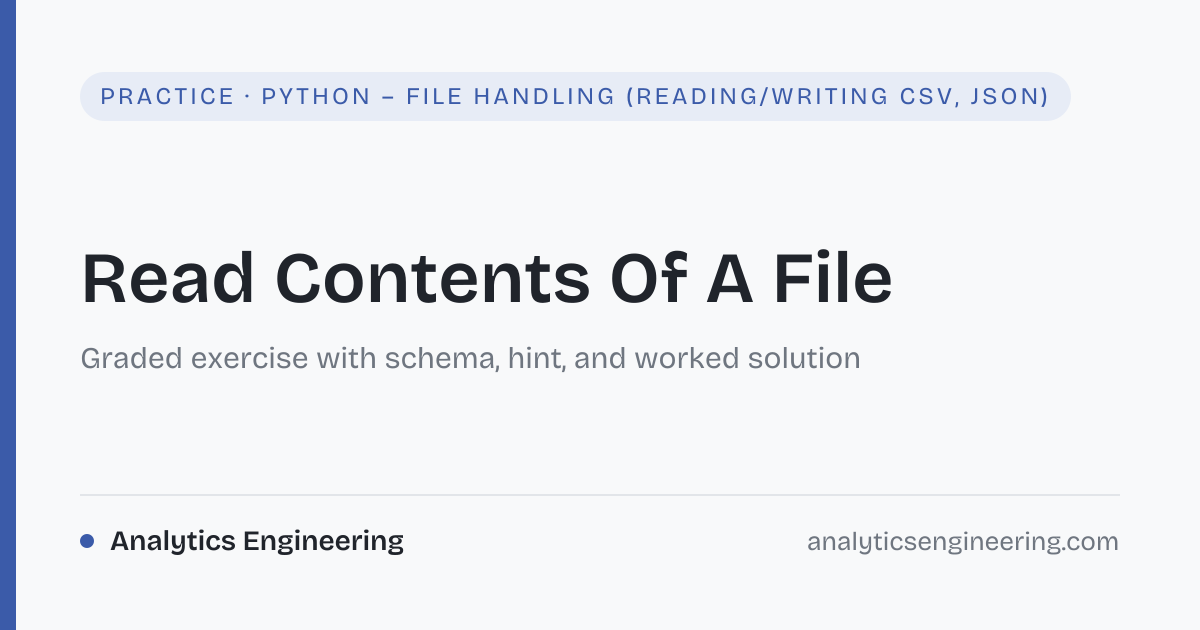 Read Contents Of A File · Python – File Handling (Reading/Writing CSV ...